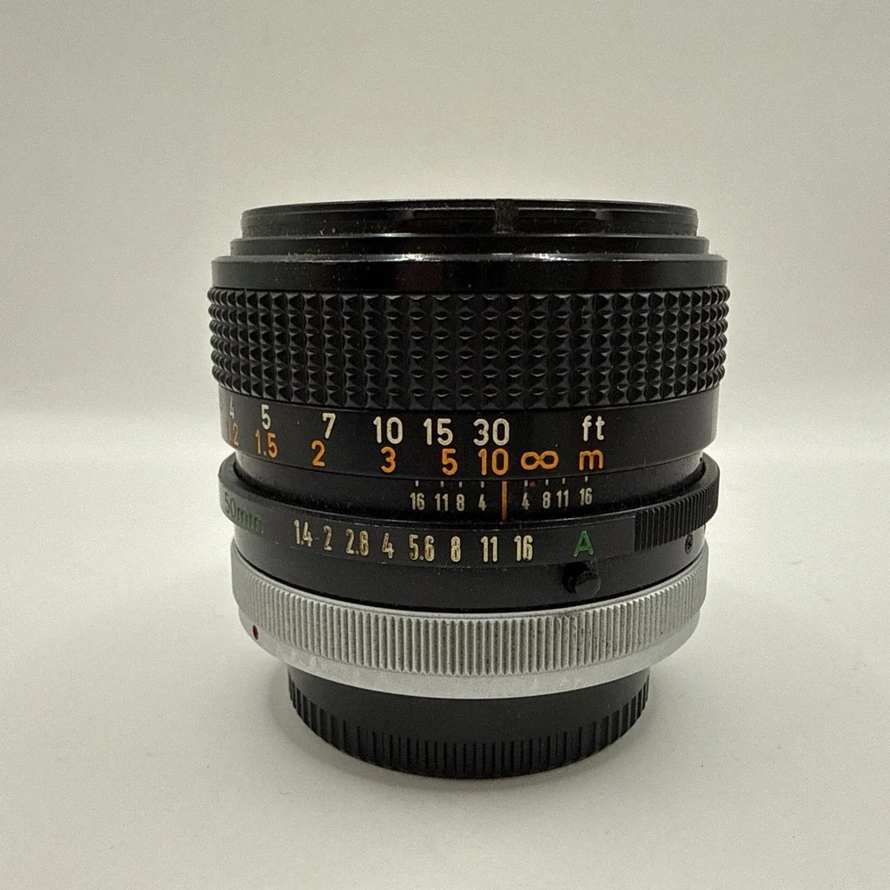 Vintage Canon Camera Lens. FD 50mm 1:1.4. S.S.C. Made in Japan